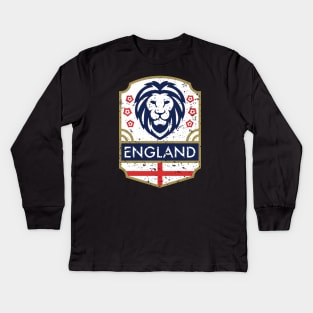 England Lion Alternative Emblem Kids Long Sleeve T-Shirt